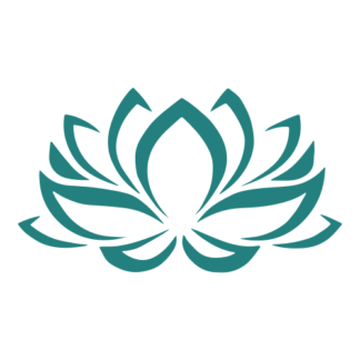 Lotus Flower Decal (Turquoise)